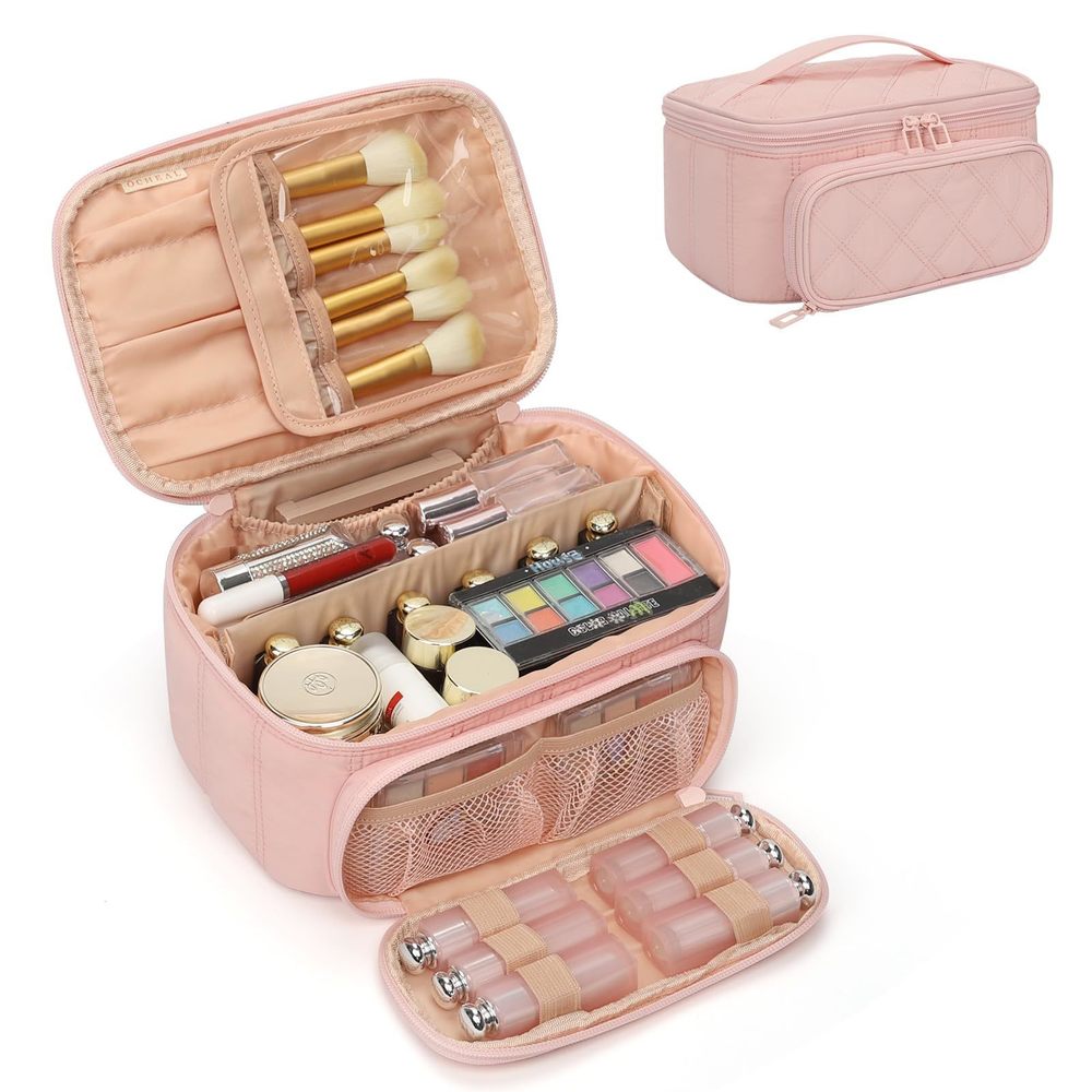 Makeup Bag, Multifunctional Make Up Bags Large Compact Makeup Bag Organizer🙂